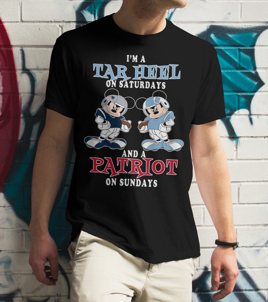 I'm A Tar Heel On Saturdays And A Patriot On Sundays T-Shirt