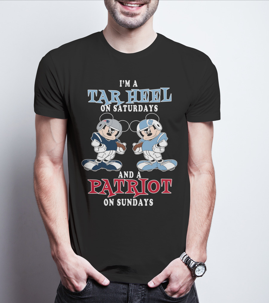 I'm A Tar Heel On Saturdays And A Patriot On Sundays T-Shirt