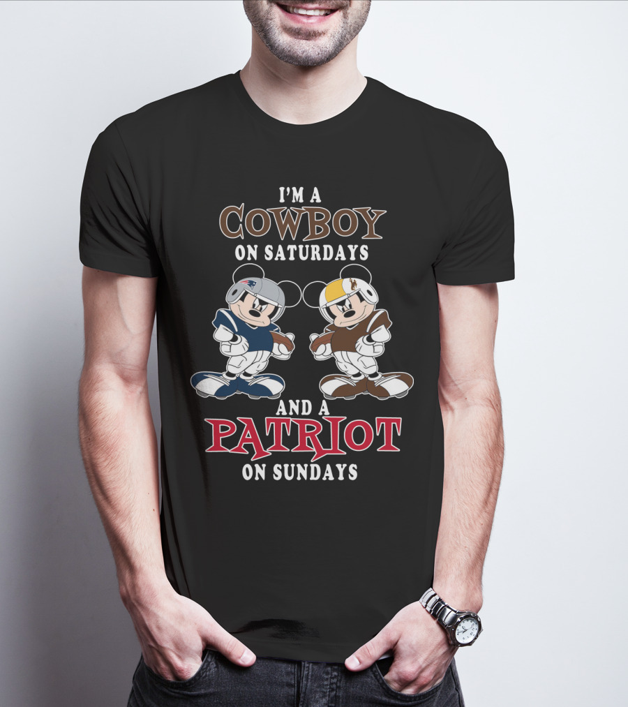 I'm A Cowboy On Saturdays And A Patriot On Sundays T-Shirt