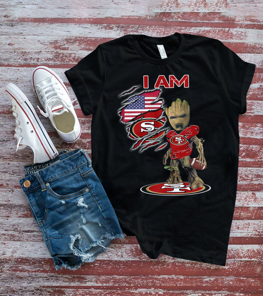 I Am Groot San Francisco 49ers American Football Fan T-Shirt