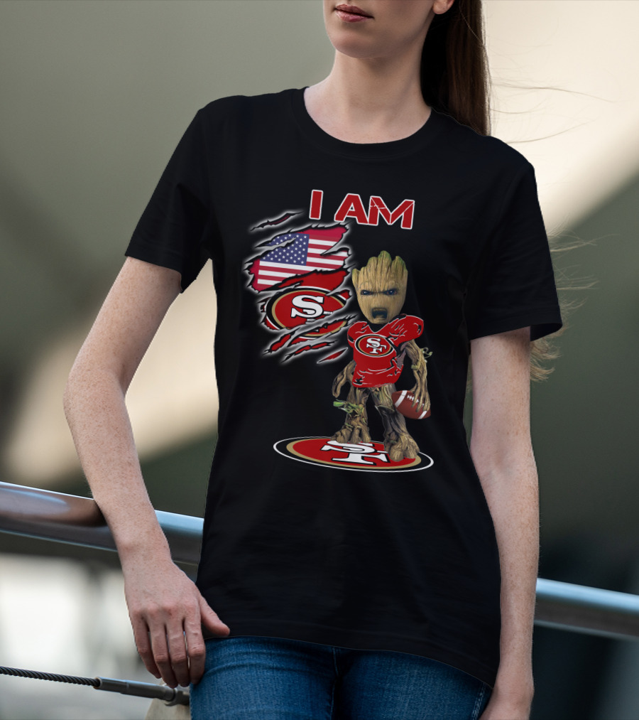 I Am Groot San Francisco 49ers American Football Fan T-Shirt