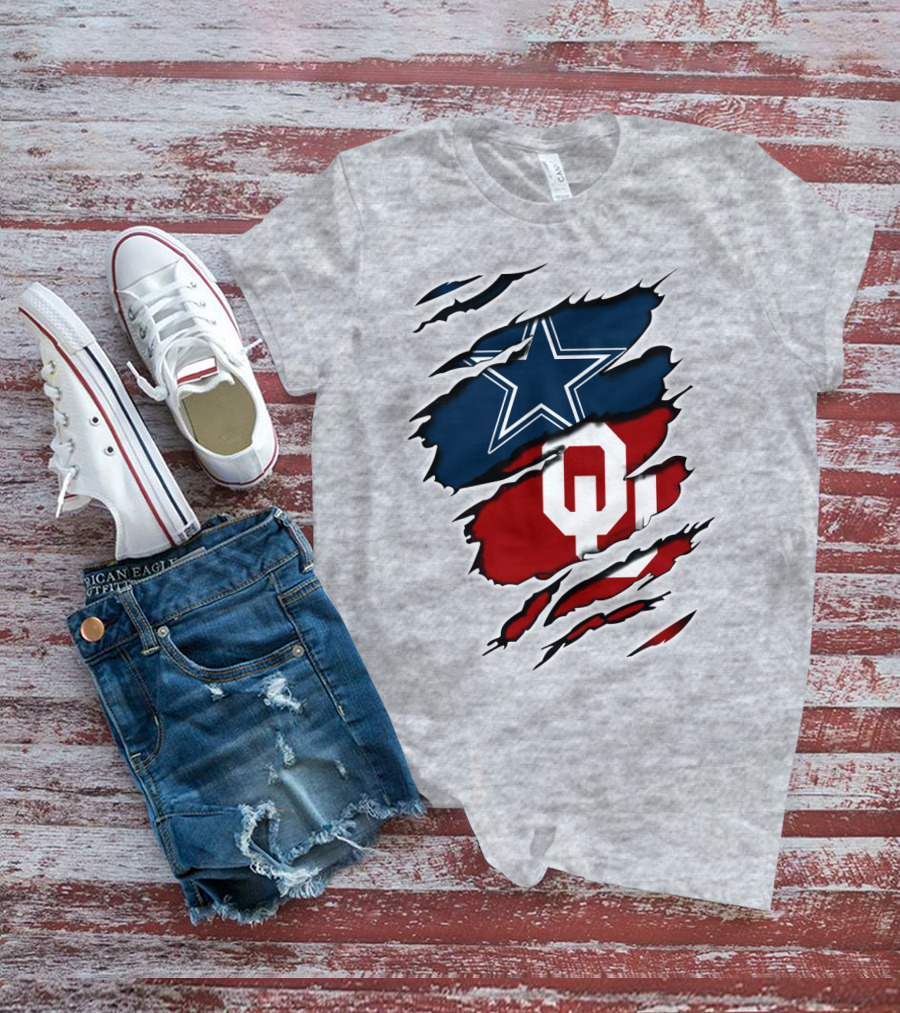 Dallas Cowboys Oklahoma Sooners Football Fan Gear T-Shirt