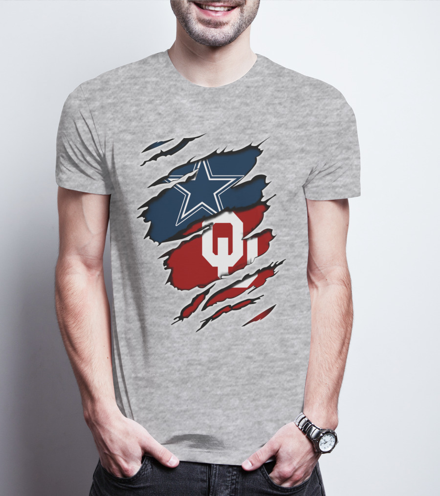 Dallas Cowboys Oklahoma Sooners Football Fan Gear T-Shirt