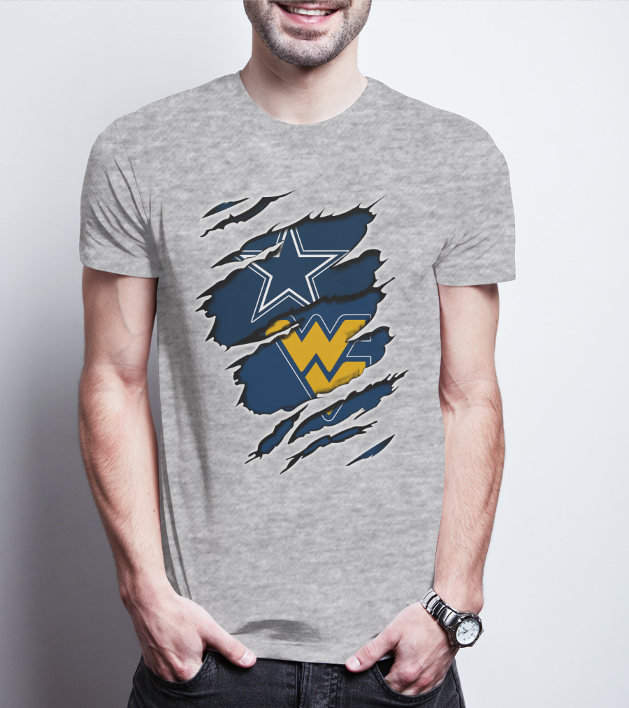 Cowboys West Virginia Mountaineers Star Logo Fusion T-Shirt