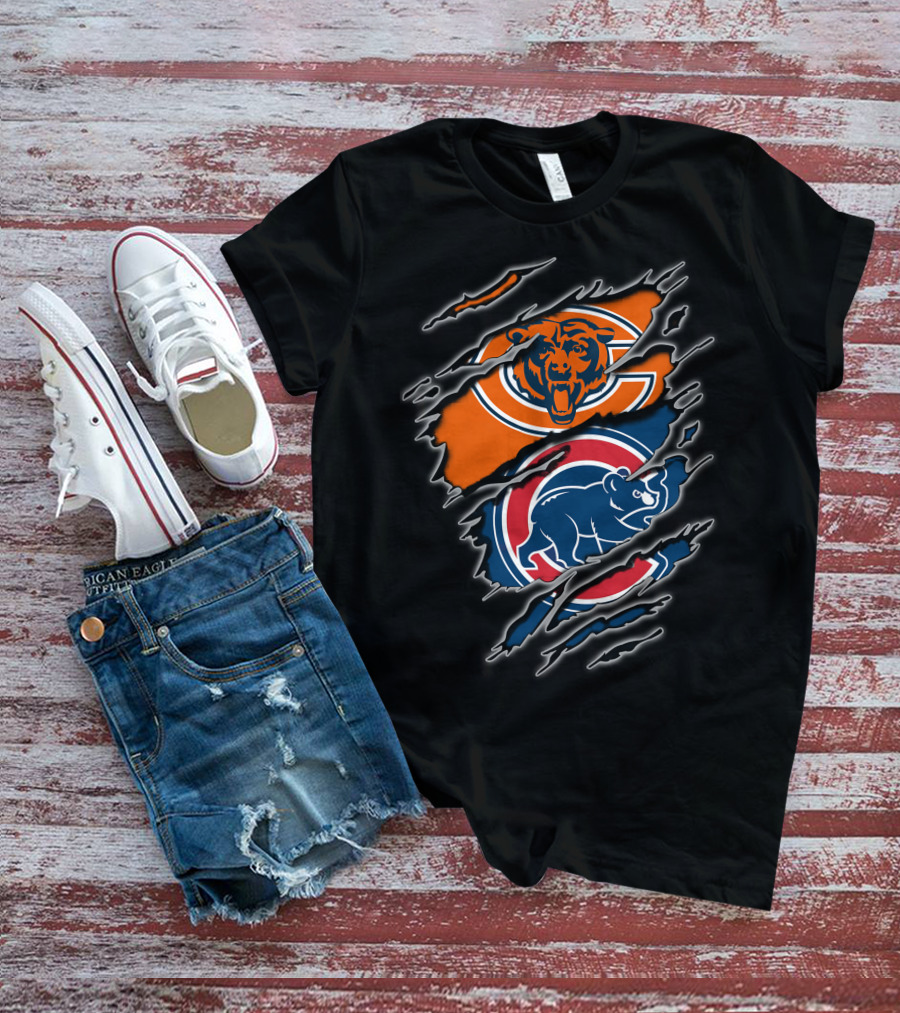 Chicago Bears Cubs Fan Crossover T-Shirt
