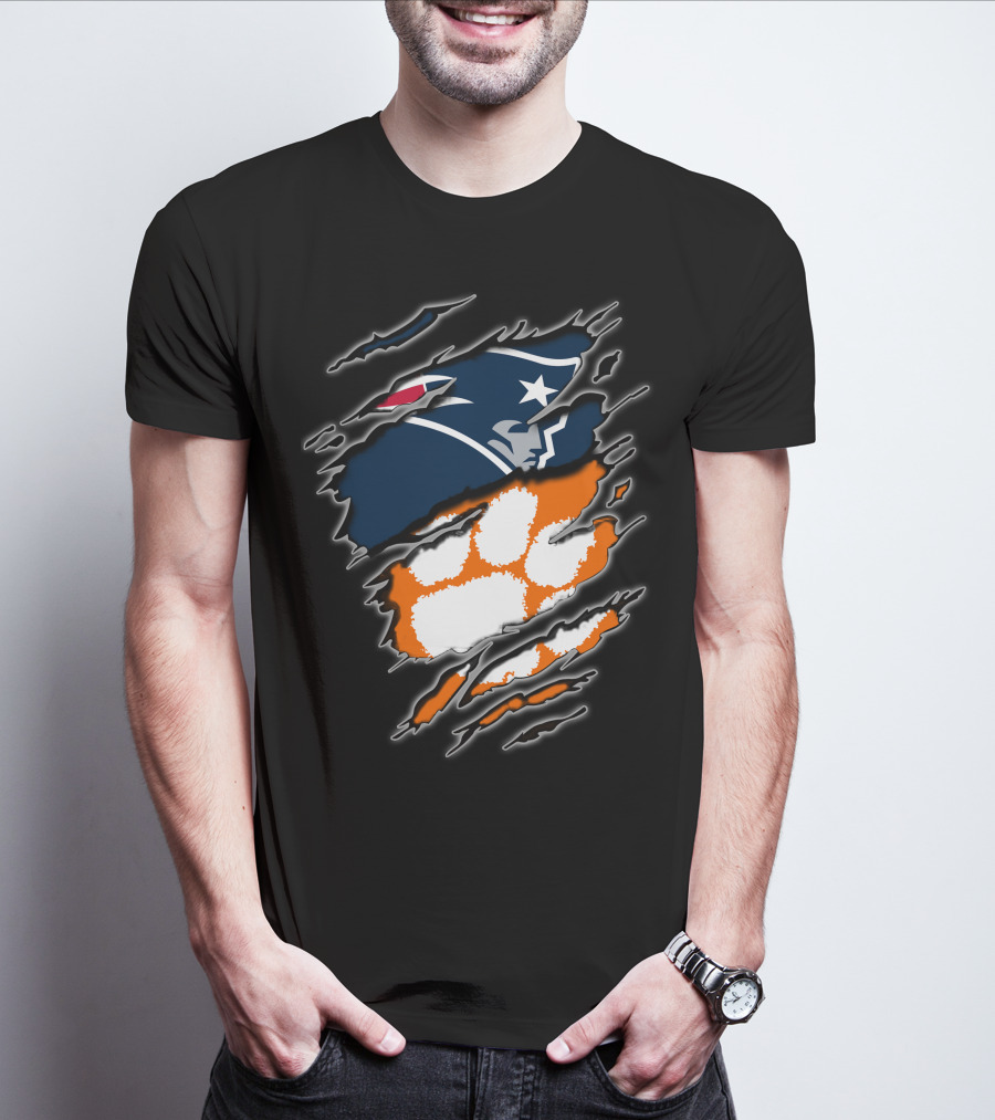 Patriots Clemson Paw Ripped T-Shirt
