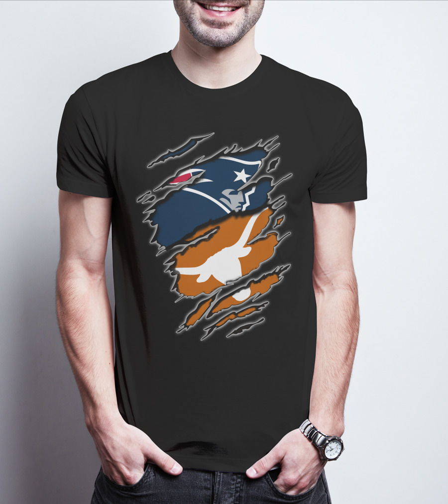 Patriots Longhorns Fusion Icon Split T-Shirt