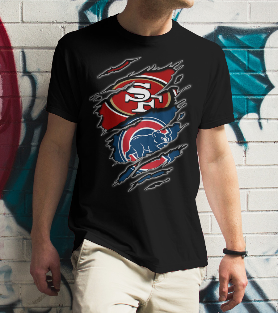 49ers Cubs Sf And Chicago Logos T-Shirt