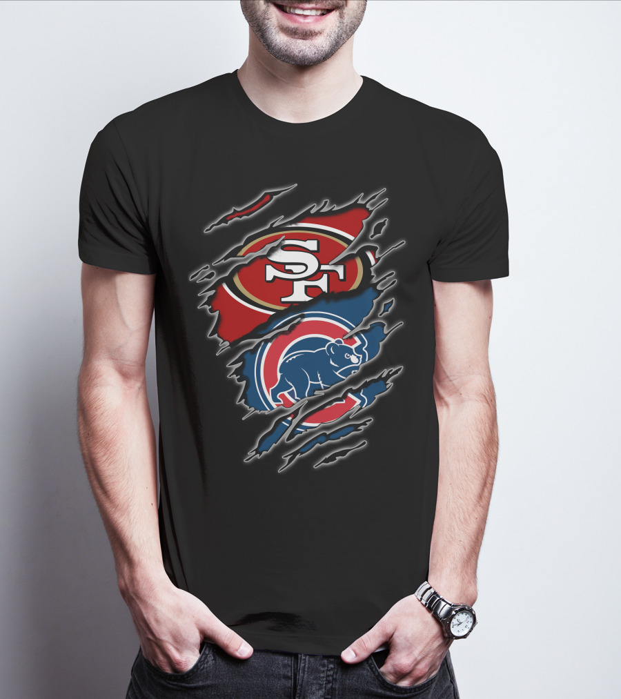 49ers Cubs Sf And Chicago Logos T-Shirt