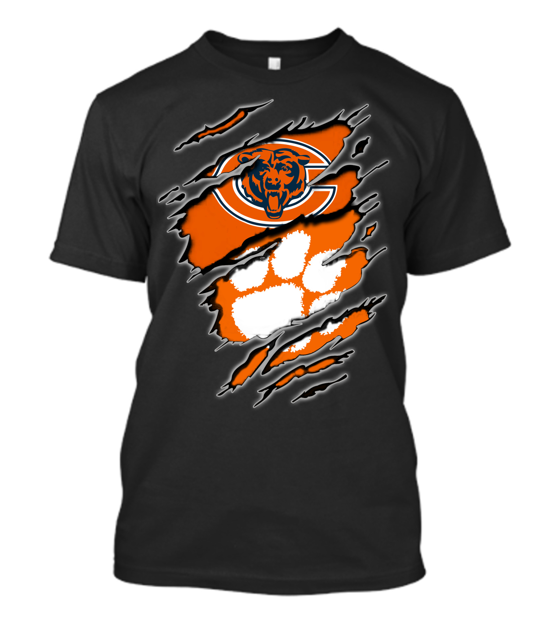 Chicago Bears Clemson Tigers Mashup T-Shirt