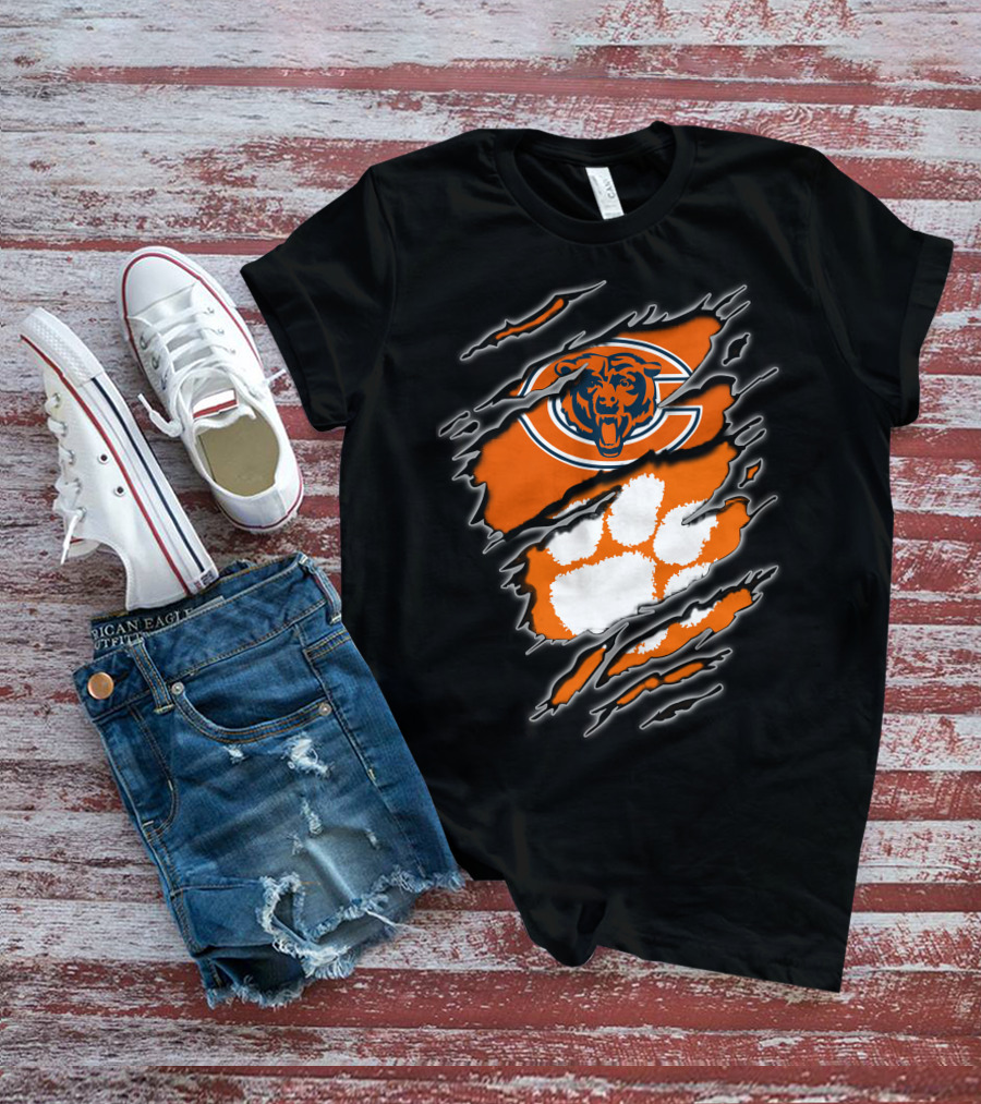 Chicago Bears Clemson Tigers Mashup T-Shirt