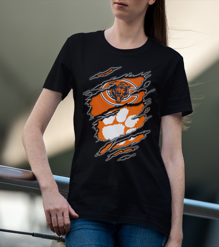 Chicago Bears Clemson Tigers Mashup T-Shirt