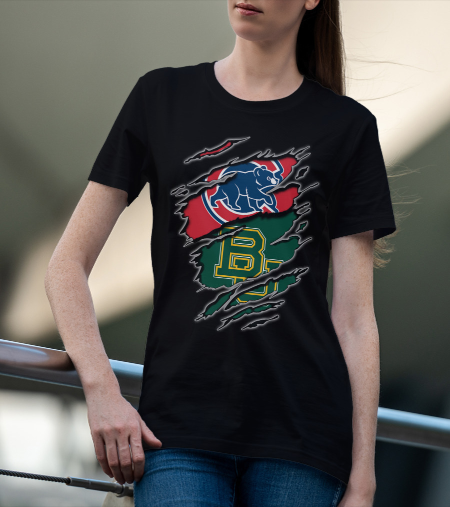 Cubs Bears Meets Baylor Football Creative Crossover T-Shirt