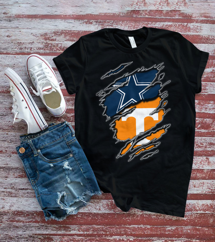 Cowboys Star And Tennessee T Logo Fusion T-Shirt