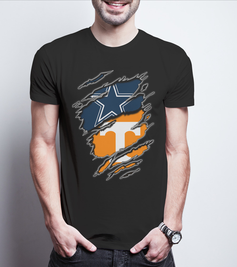 Cowboys Star And Tennessee T Logo Fusion T-Shirt