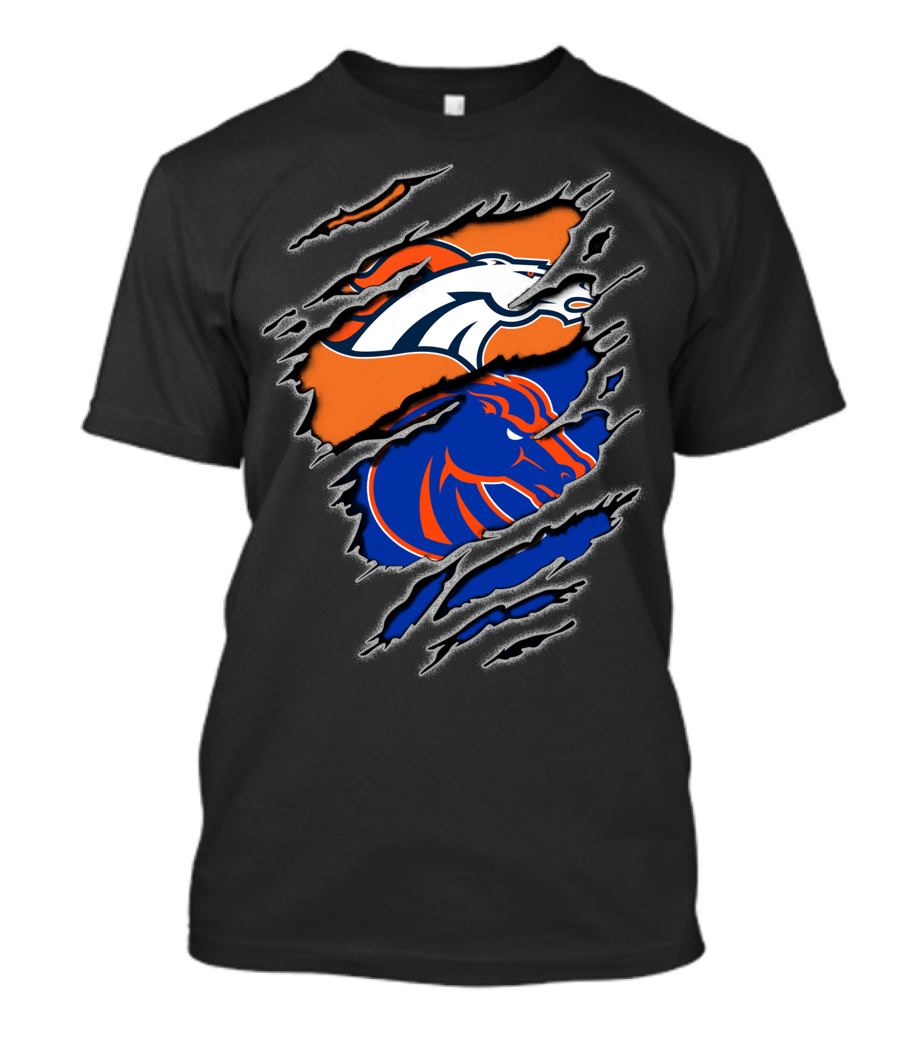 Broncos Boise Denver Football Dual Horse T-Shirt