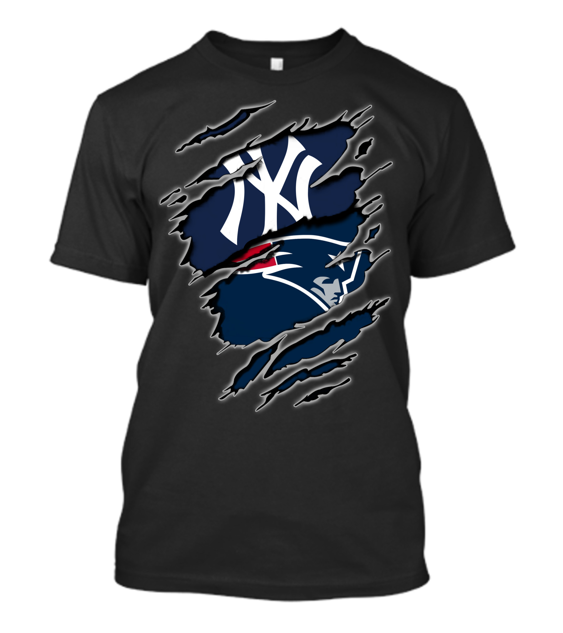 Yankees Patriots Logo Mashup T-Shirt