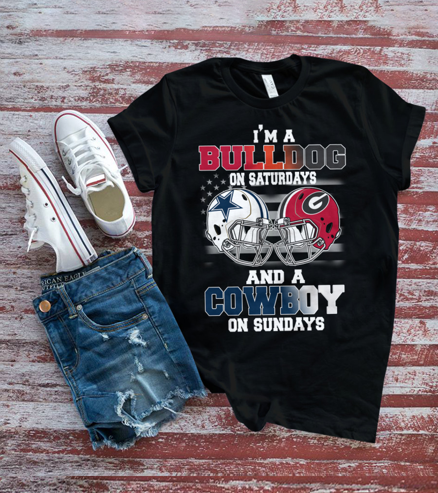 I'm A Bulldog On Saturdays And A Cowboy On Sundays T-Shirt