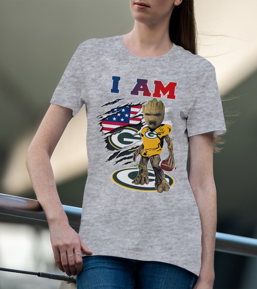 I Am Groot Green Bay Packers Football T-Shirt