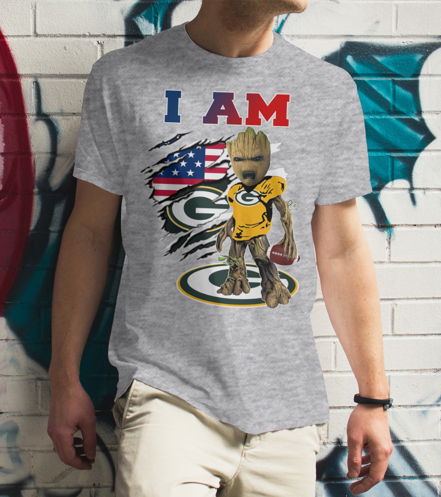 I Am Groot Green Bay Packers Football T-Shirt