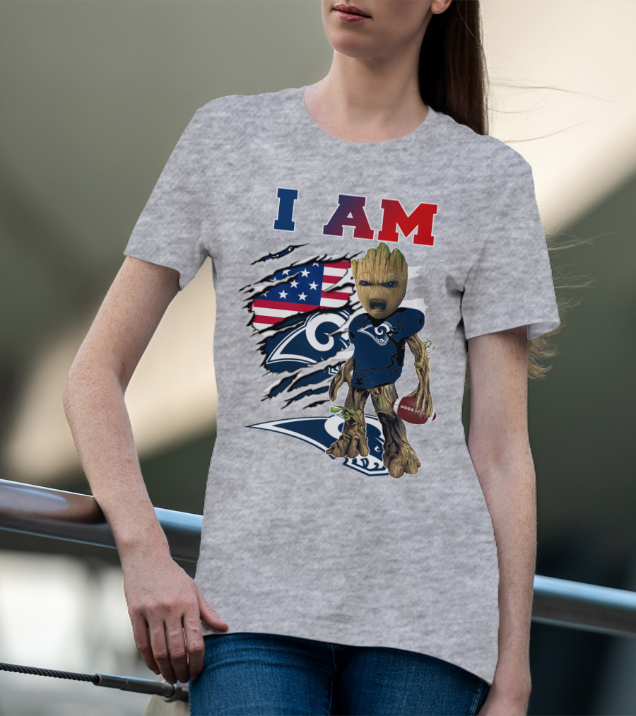 I Am Rams American Football Character Blend T-Shirt