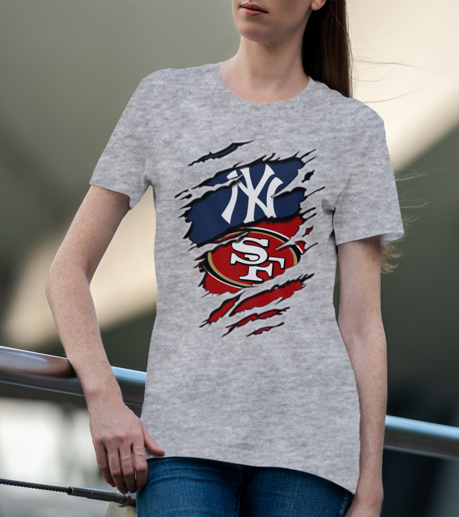 Yankees Sf 49ers Logo Mashup T-Shirt
