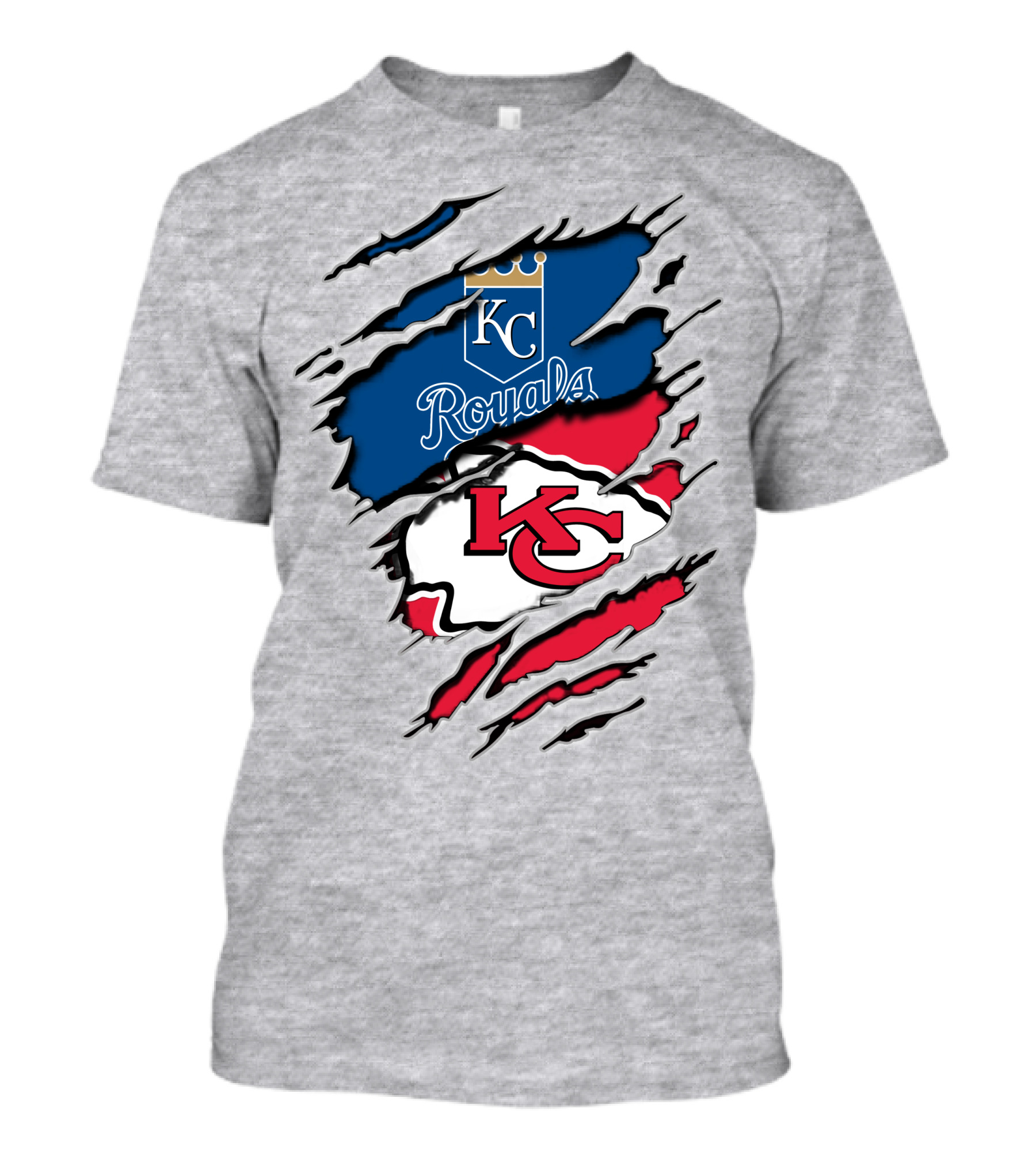 Kc Chiefs Royals Kansas City Crossover Fan Gear T-Shirt