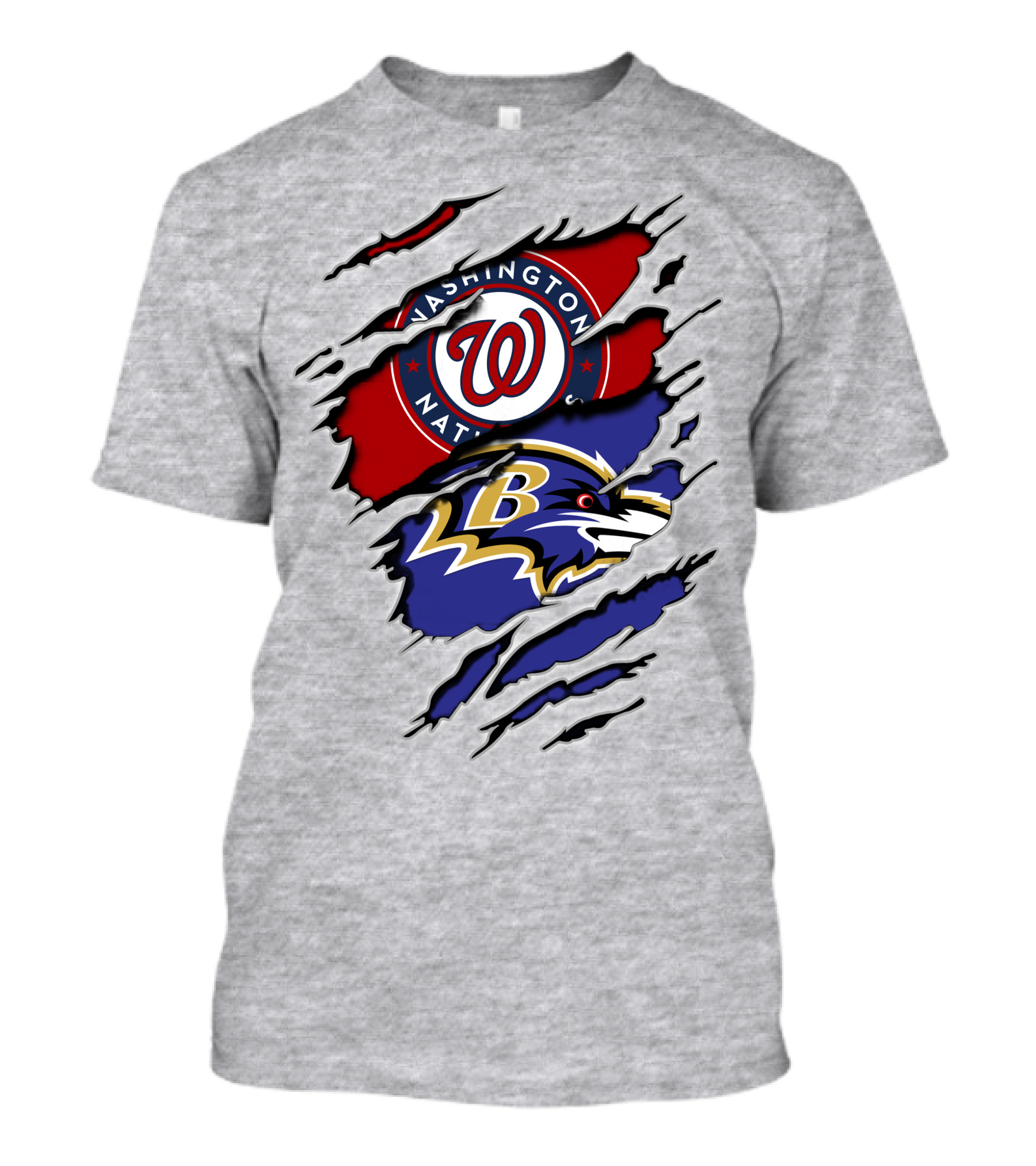 Washington Nationals Baltimore Ravens Logos T-Shirt