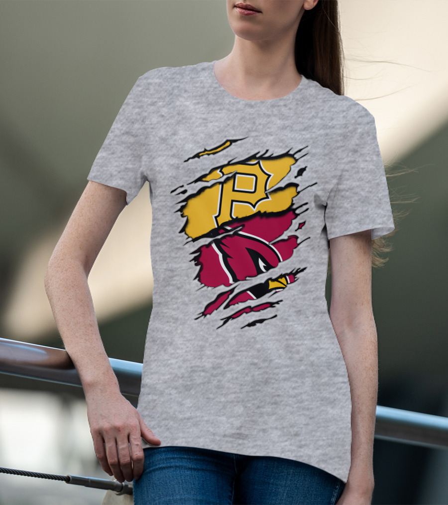 Cardinals And Pirates Logo Mashup T-Shirt