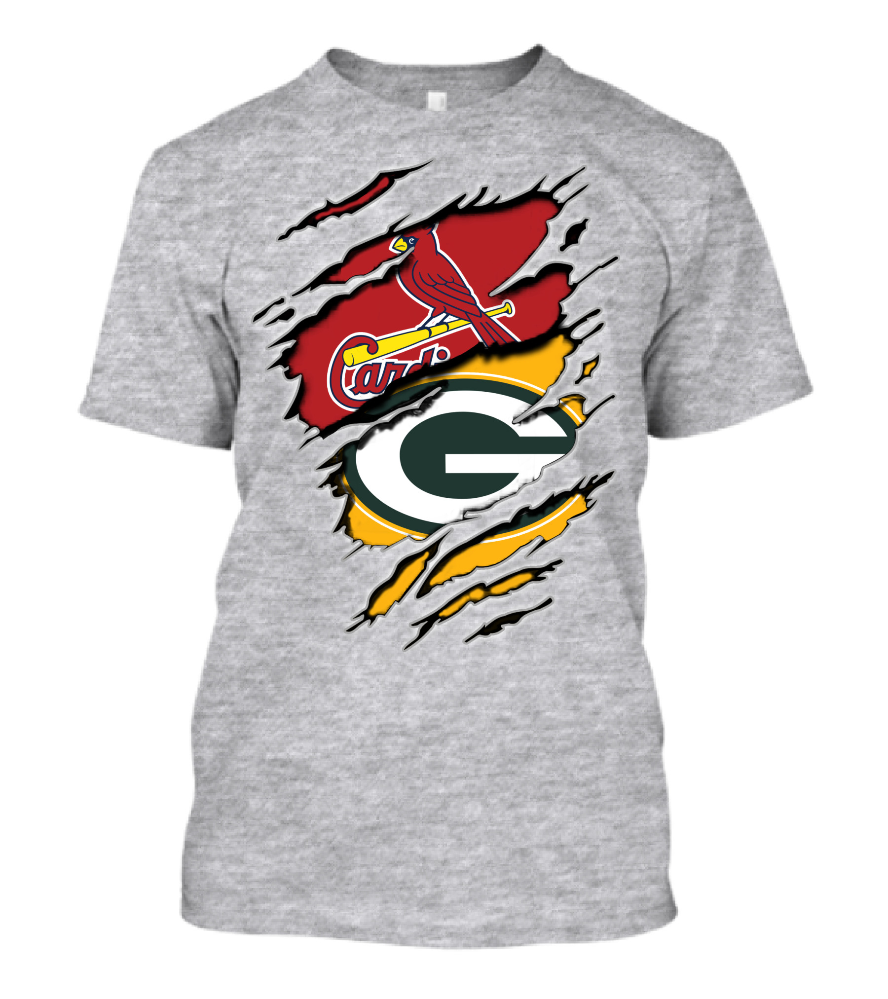 Packers Cardinals Logo Rip T-Shirt