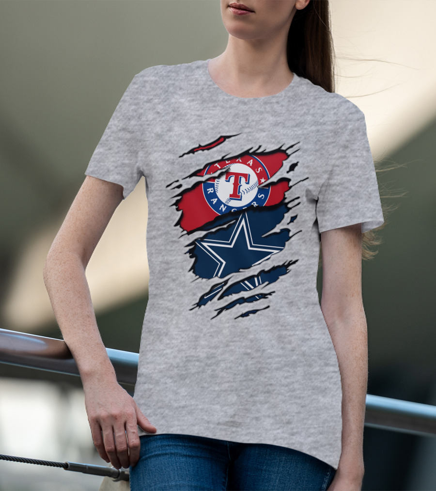 Texas Rangers And Dallas Cowboys Mashup T-Shirt