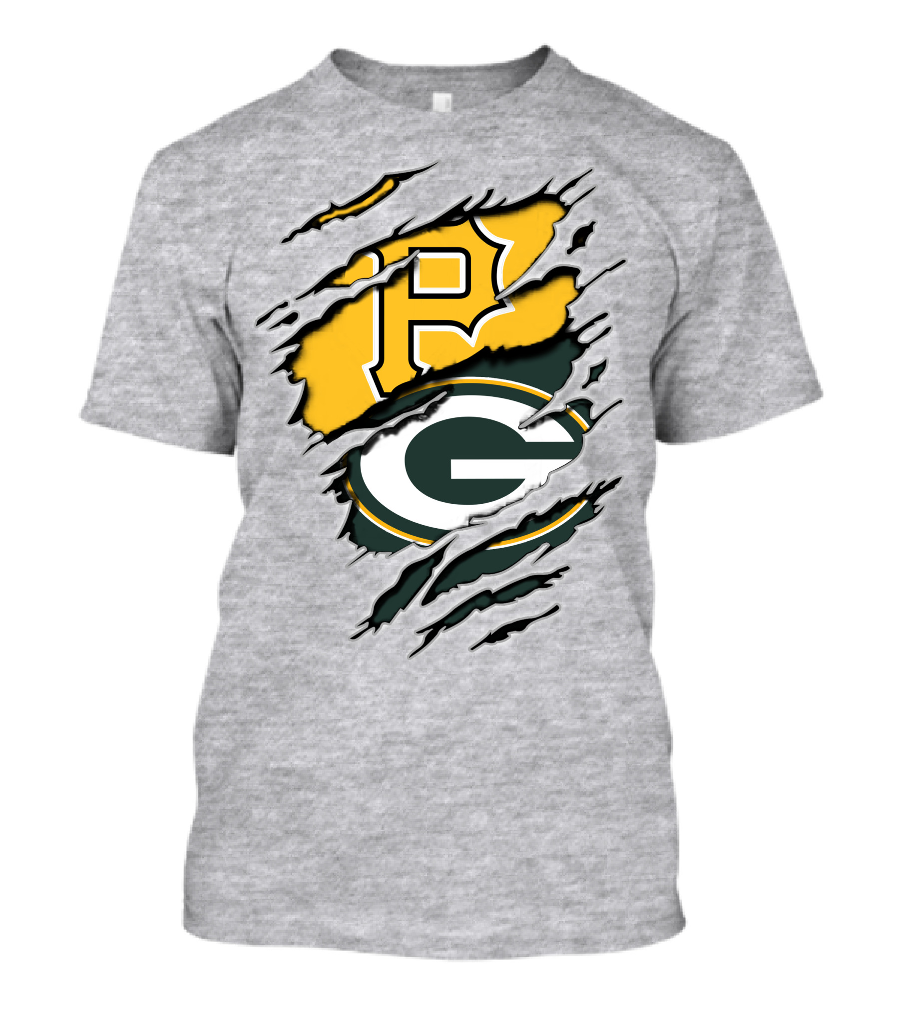 Pirates And Packers Dual Logo Mashup T-Shirt