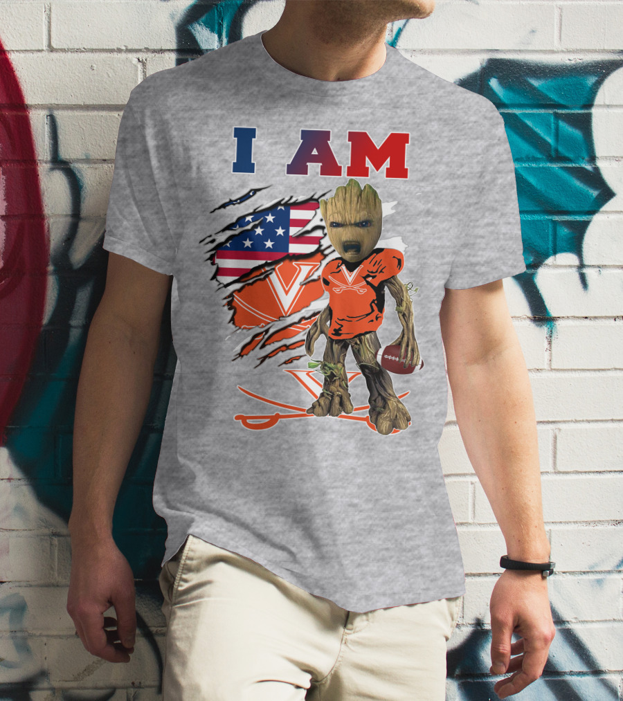 I Am American Football Cavaliers Virginia Groot T-Shirt