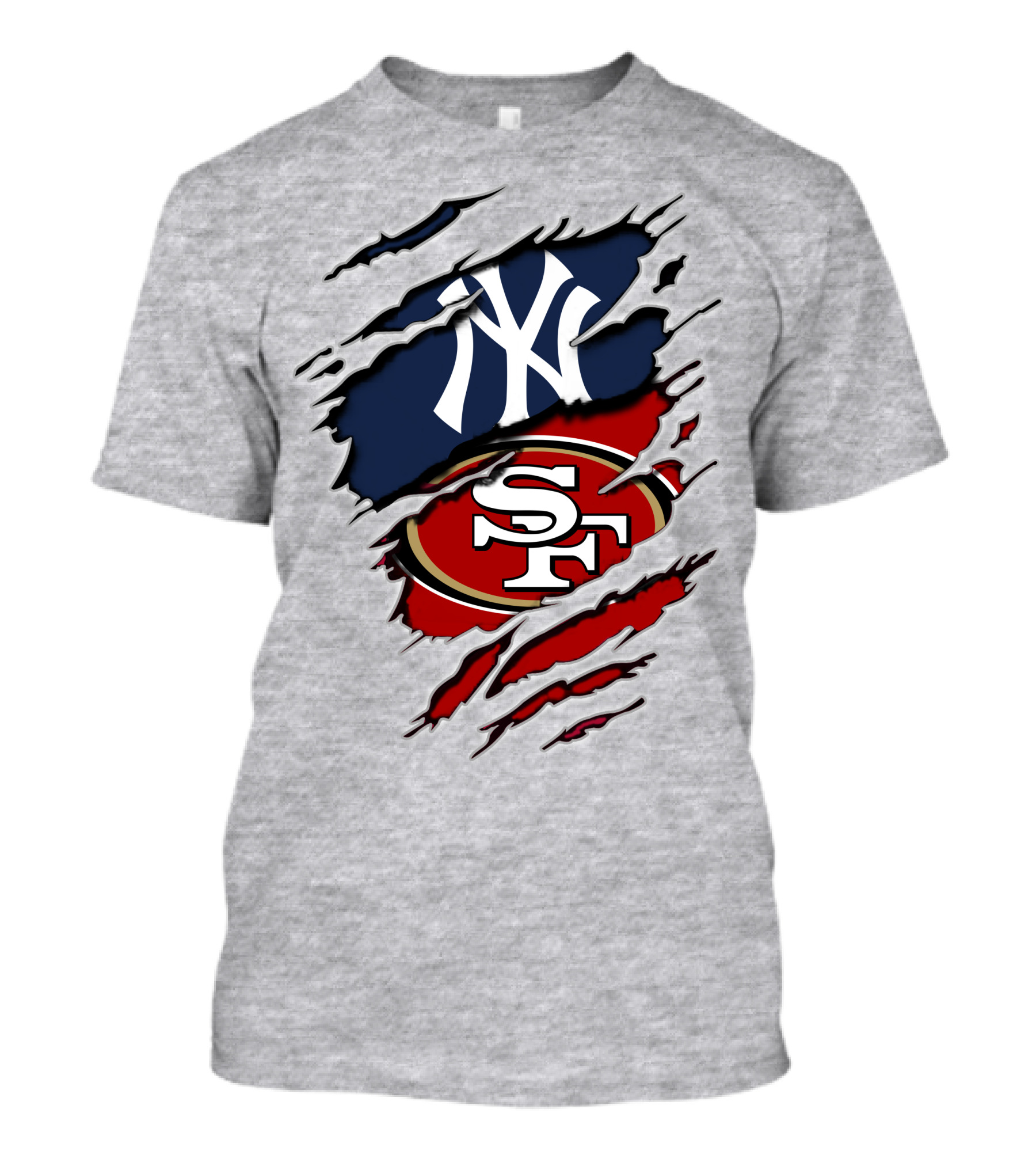 49ers Yankees Sf Ny Logos Clash T-Shirt