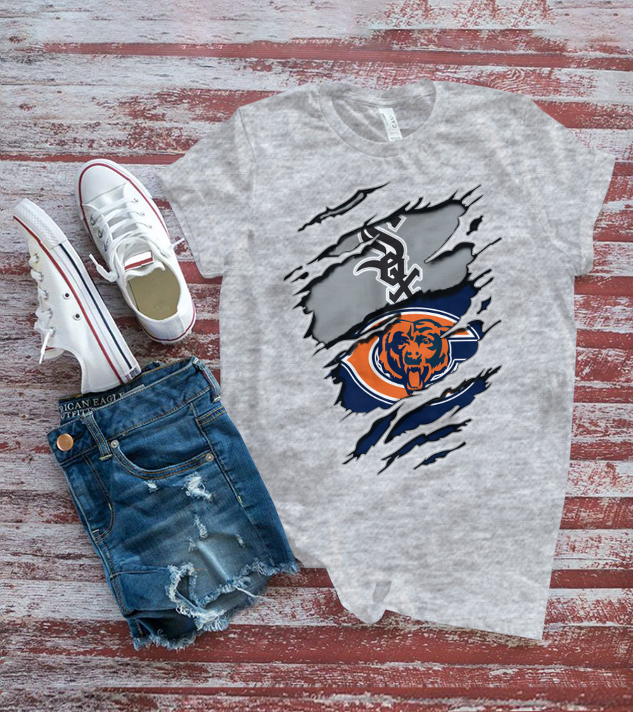 Chicago Bears And Chicago White Sox Fusion T-Shirt