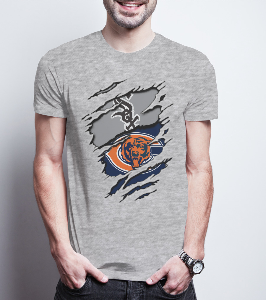 Chicago Bears And Chicago White Sox Fusion T-Shirt