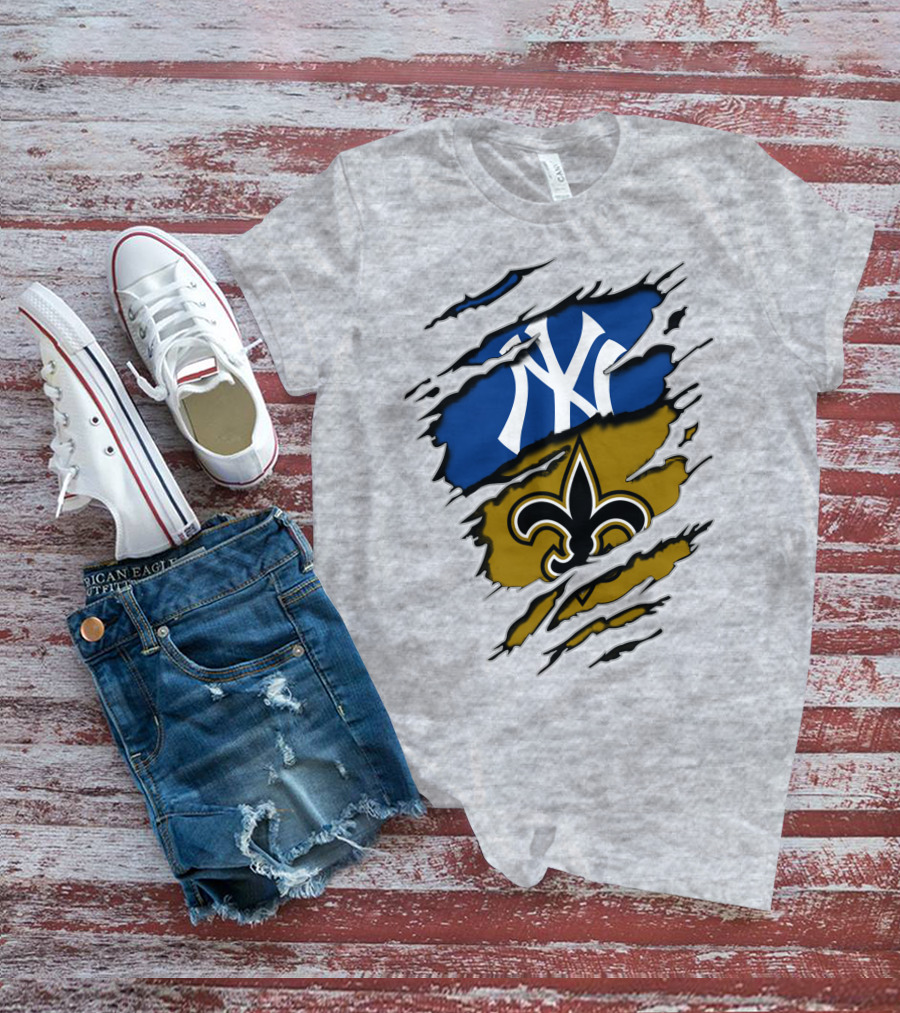 New York Yankees New Orleans Saints Dual T-Shirt
