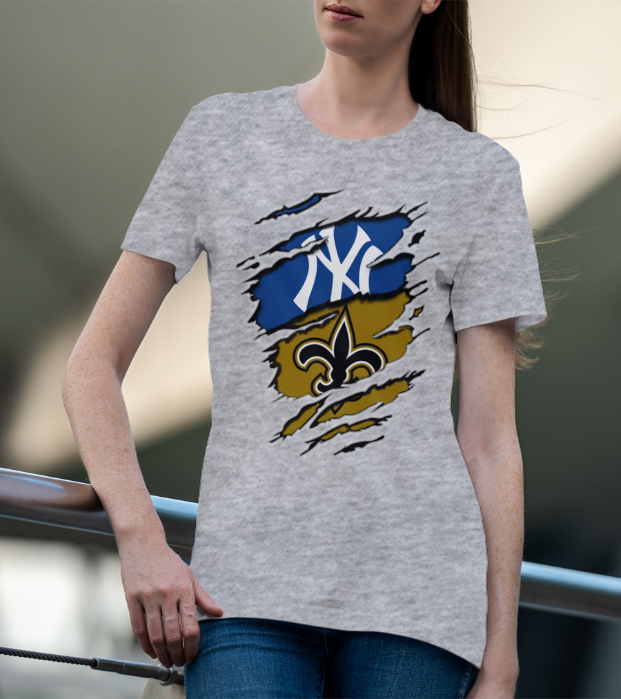 New York Yankees New Orleans Saints Dual T-Shirt