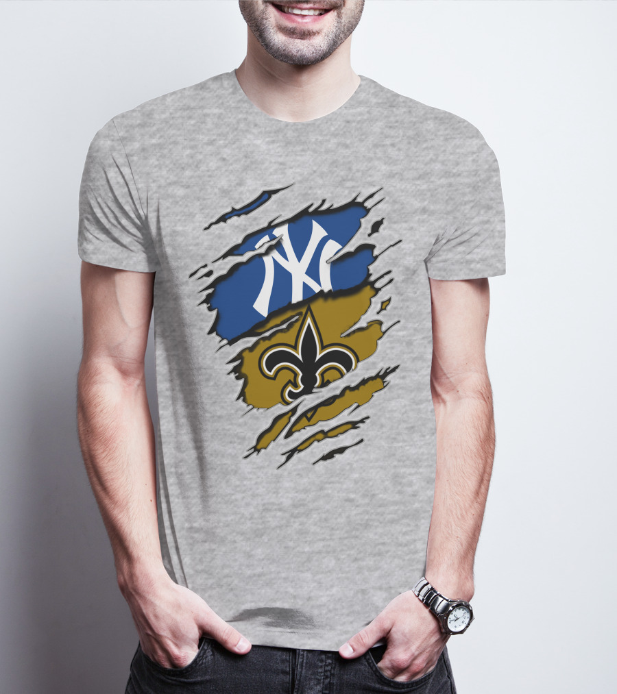 New York Yankees New Orleans Saints Dual T-Shirt