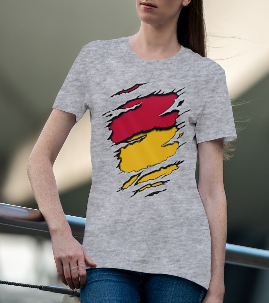 5Stee Red And Yellow Scratch Marks T-Shirt