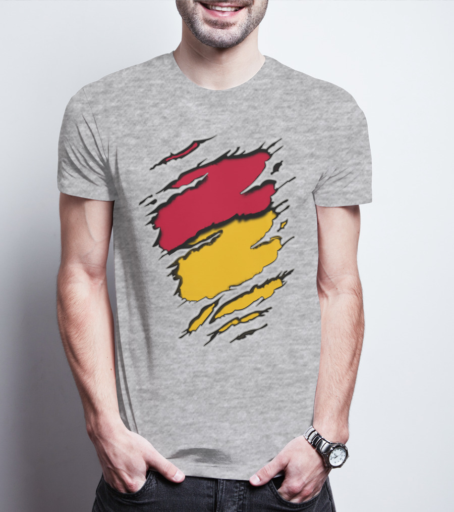 5Stee Red And Yellow Scratch Marks T-Shirt