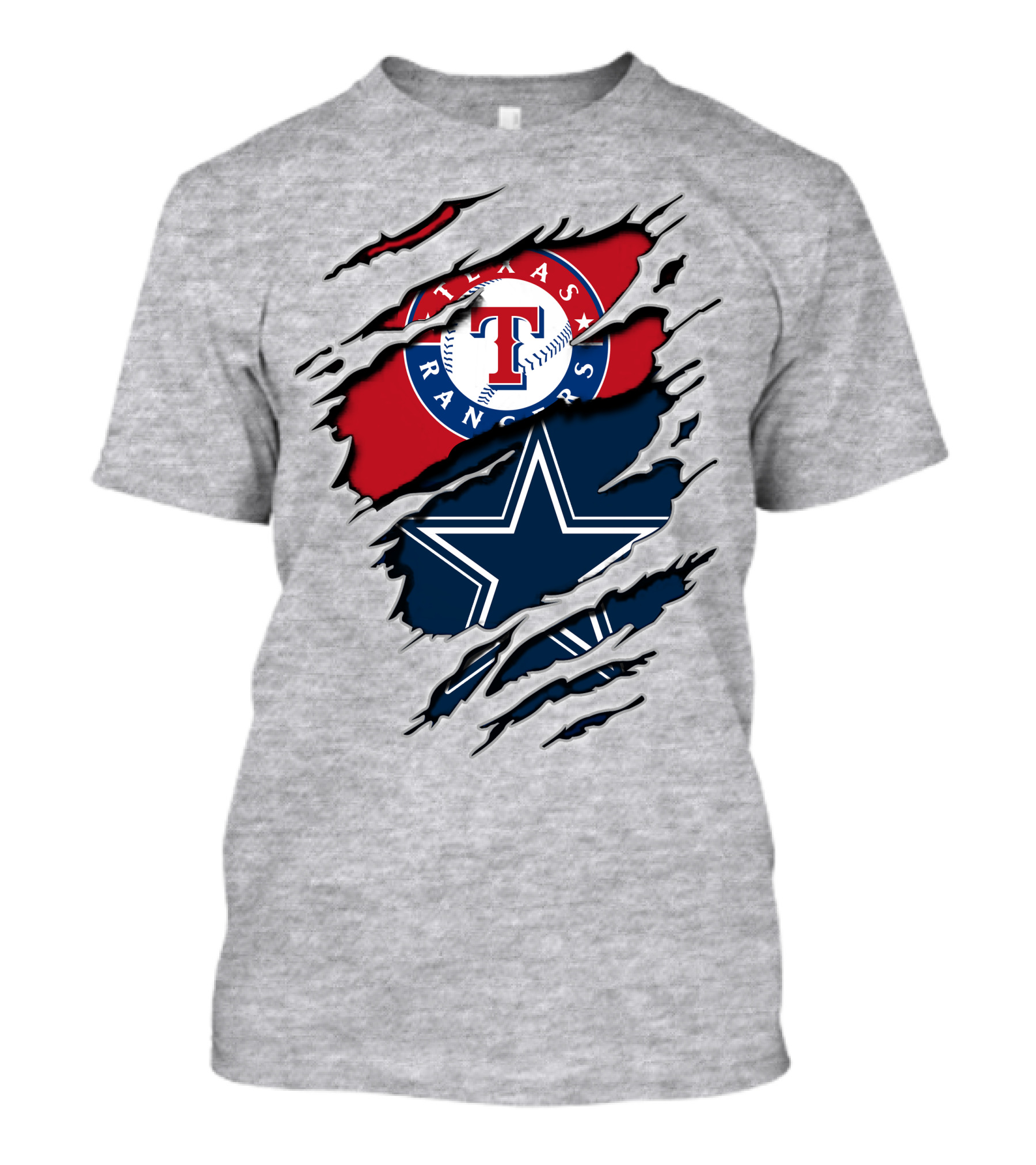 Texas Rangers Dallas Cowboys Logo Mashup T-Shirt