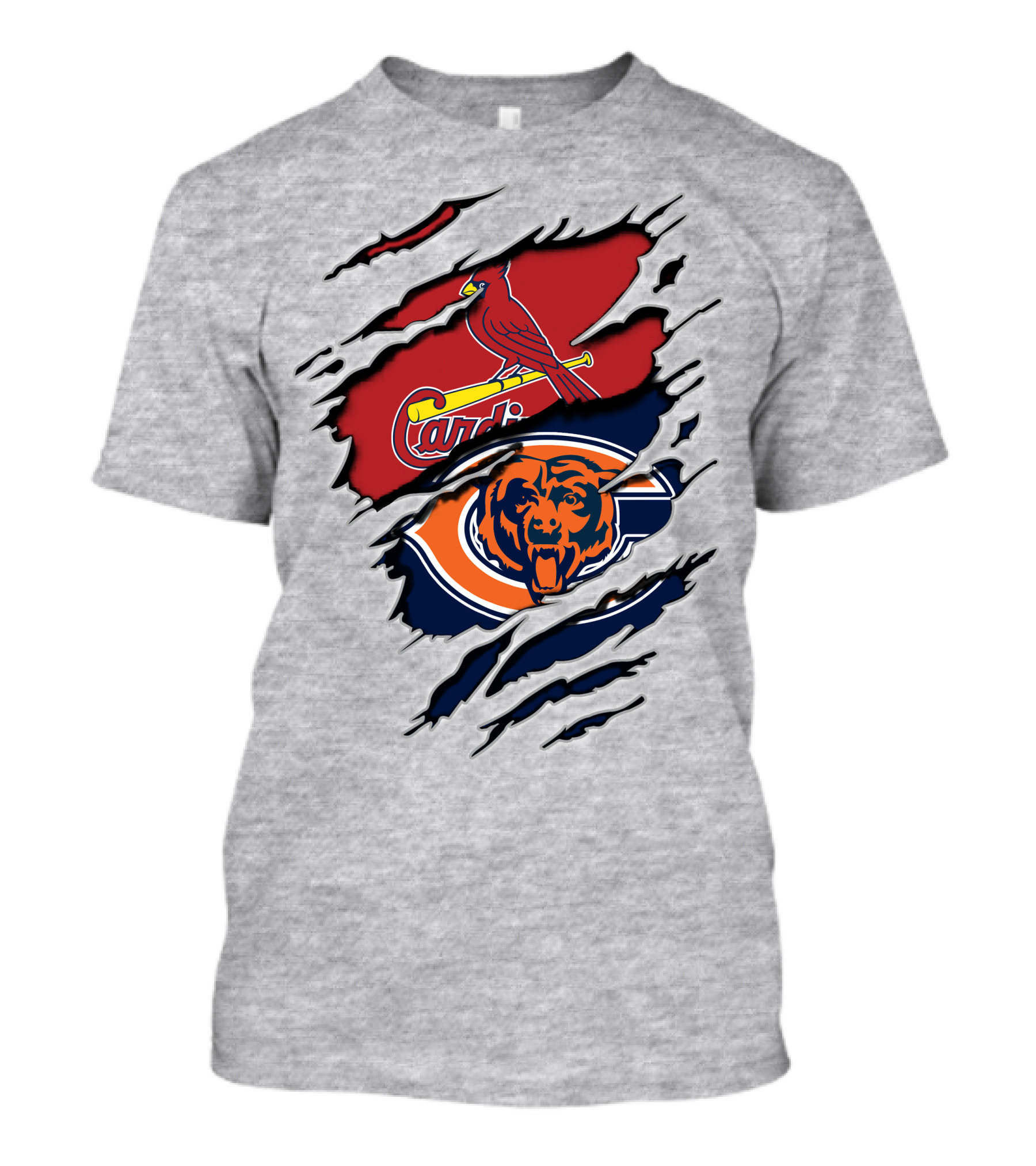 Chicago Bears And St. Louis Cardinals Team Logos T-Shirt