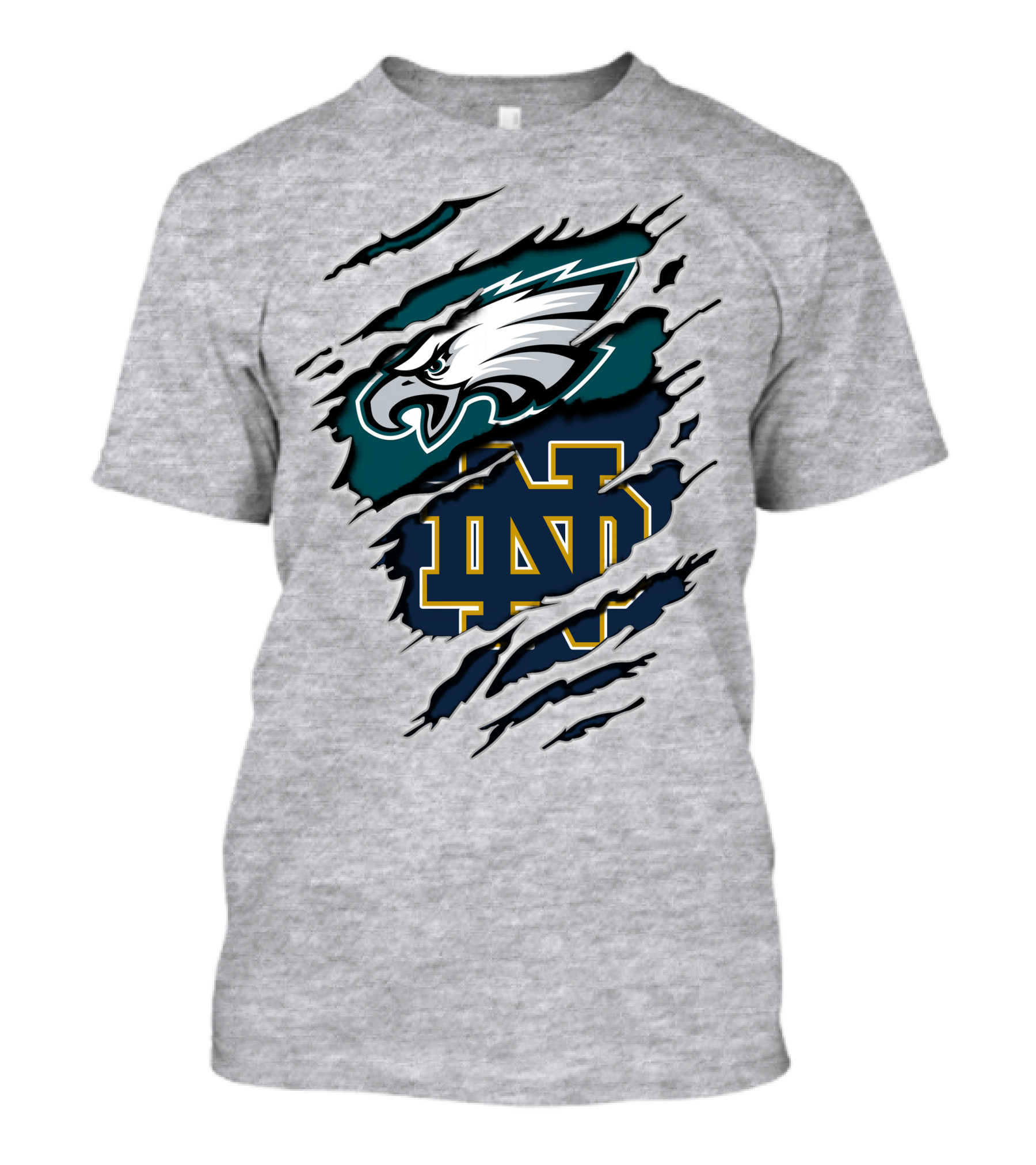 Philadelphia Eagles Notre Dame Fighting Irish Fan Spirit T-Shirt