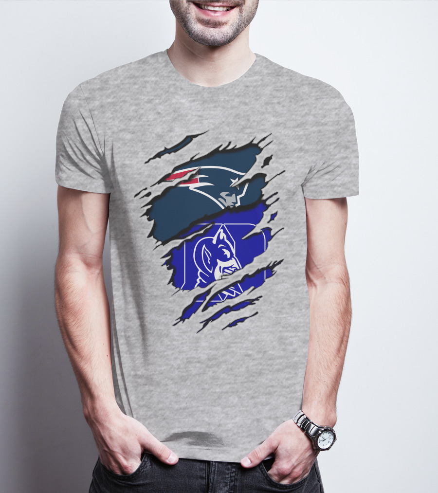 Patriots Duke Blue Devils Football Collaboration T-Shirt