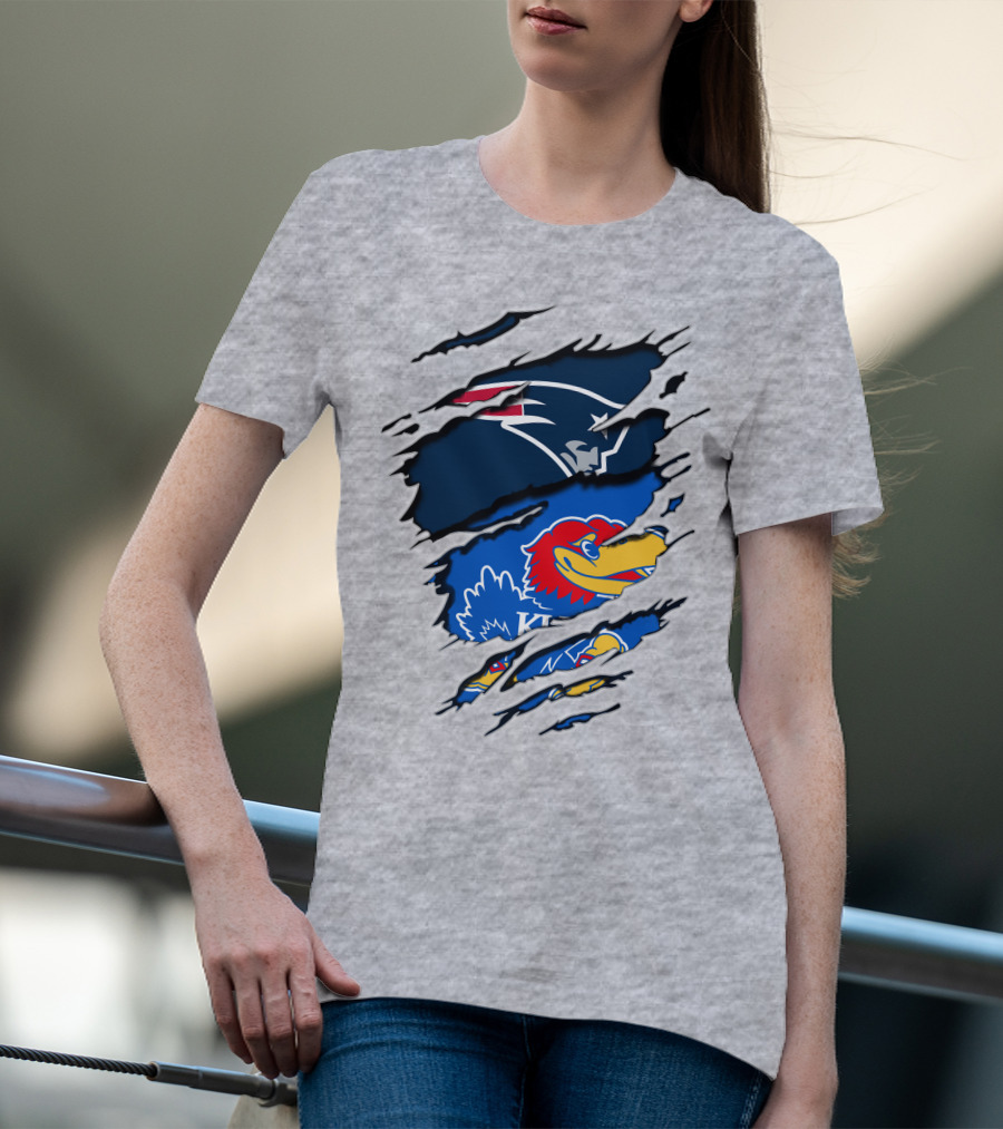 Patriots Jayhawks Kansas Fusion Sports Fan T-Shirt