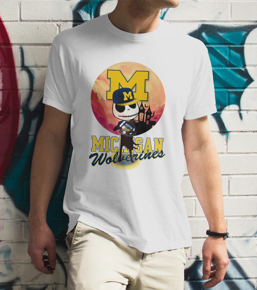 Michigan Wolverines Jack Skellington Halloween Anime T-Shirt