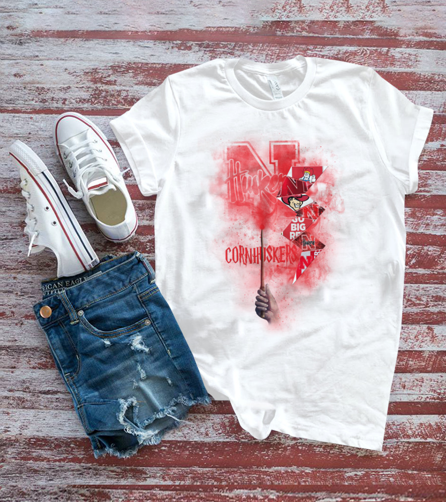 Nebraska Cornhuskers Go Big Red N Huskers Cornhuskers Magic Wand T-Shirt