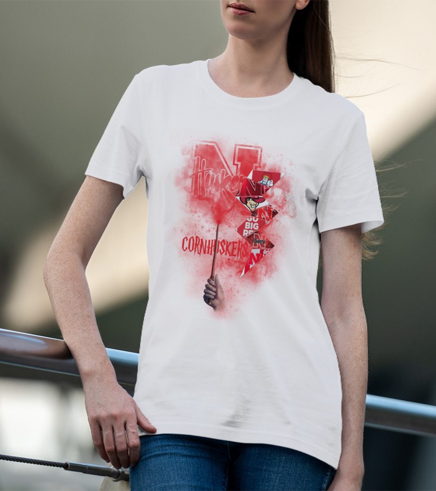 Nebraska Cornhuskers Go Big Red N Huskers Cornhuskers Magic Wand T-Shirt