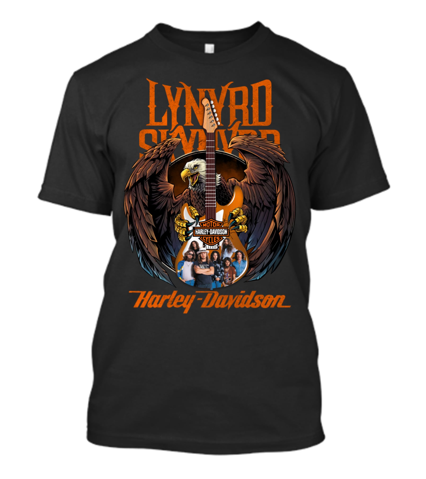 Lynyrd Skynyrd Harley Davidson Eagle And Guitar T-Shirt